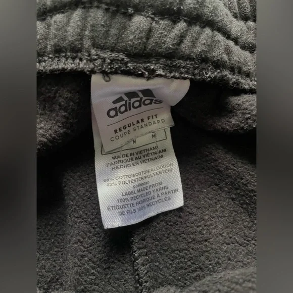 Adidas Boys 10/12 Black Jogger Pants Medium - Picture 3 of 6